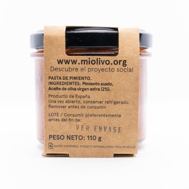 Paté de pimiento asado en AOVE 110 g | Producto solidario