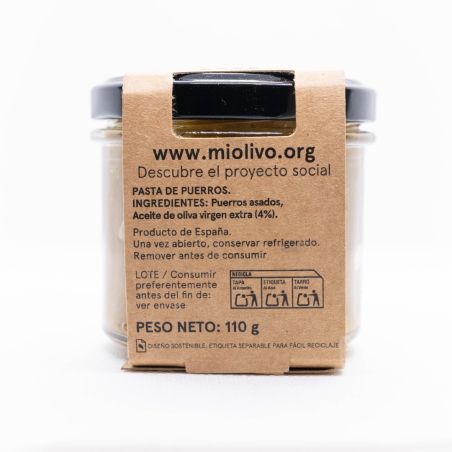 Paté de puerro asado en AOVE 110 g | Producto solidario