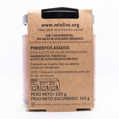 Pimientos asados en AOVE 230 g | Producto solidario